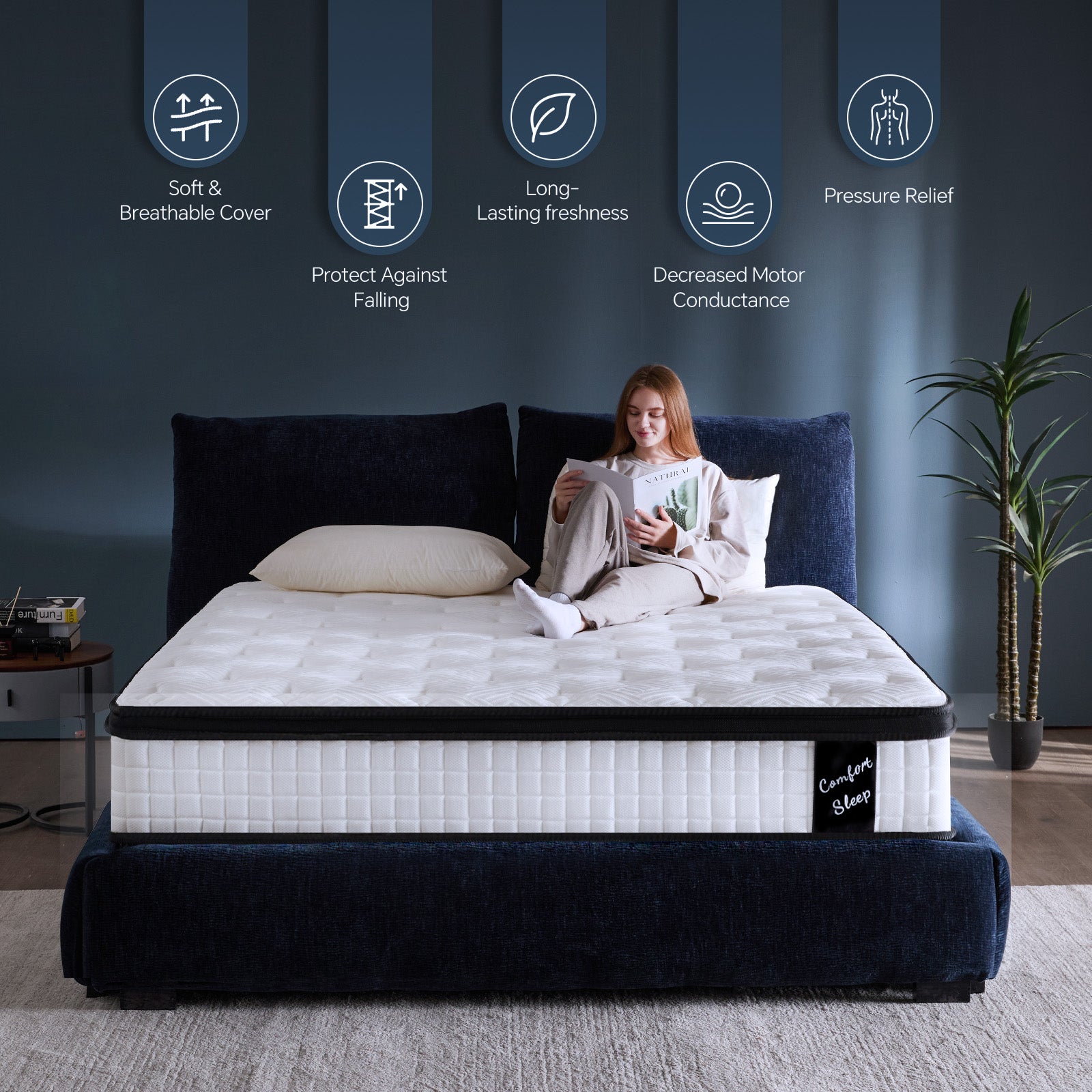 Blinddarm 12inch California King Mattress, MTUS02