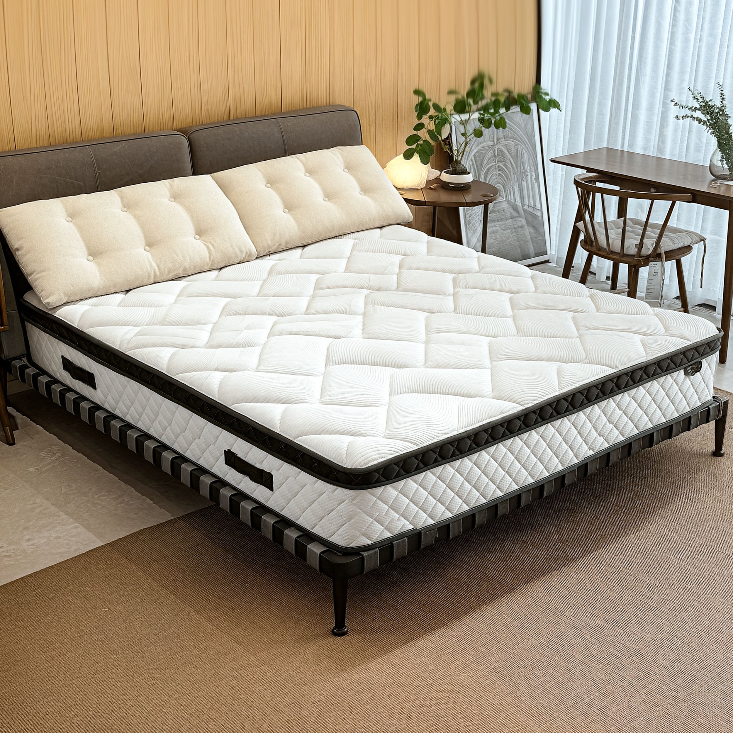 Blinddarm Twin Size Memory Foam Mattress, 10 Inch Hybrid Mattress in a Box with Pressure Relief, Individually Wrapped Coils, Medium Firm Support, CertiPUR-US Certified