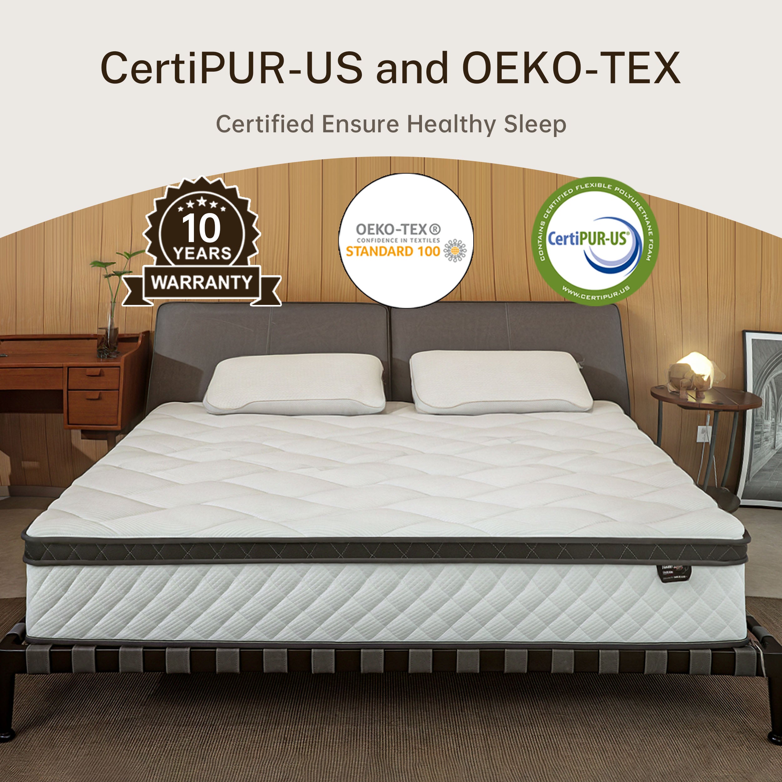 Blinddarm Twin Size Memory Foam Mattress, 10 Inch Hybrid Mattress in a Box with Pressure Relief, Individually Wrapped Coils, Medium Firm Support, CertiPUR-US Certified