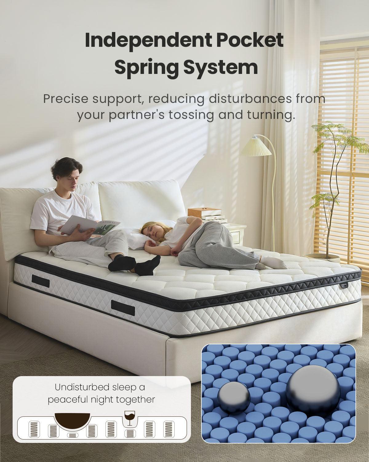 Blinddarm 12" Hybrid Memory Foam Mattress in a Box, CertiPUR-US - Blinddarm