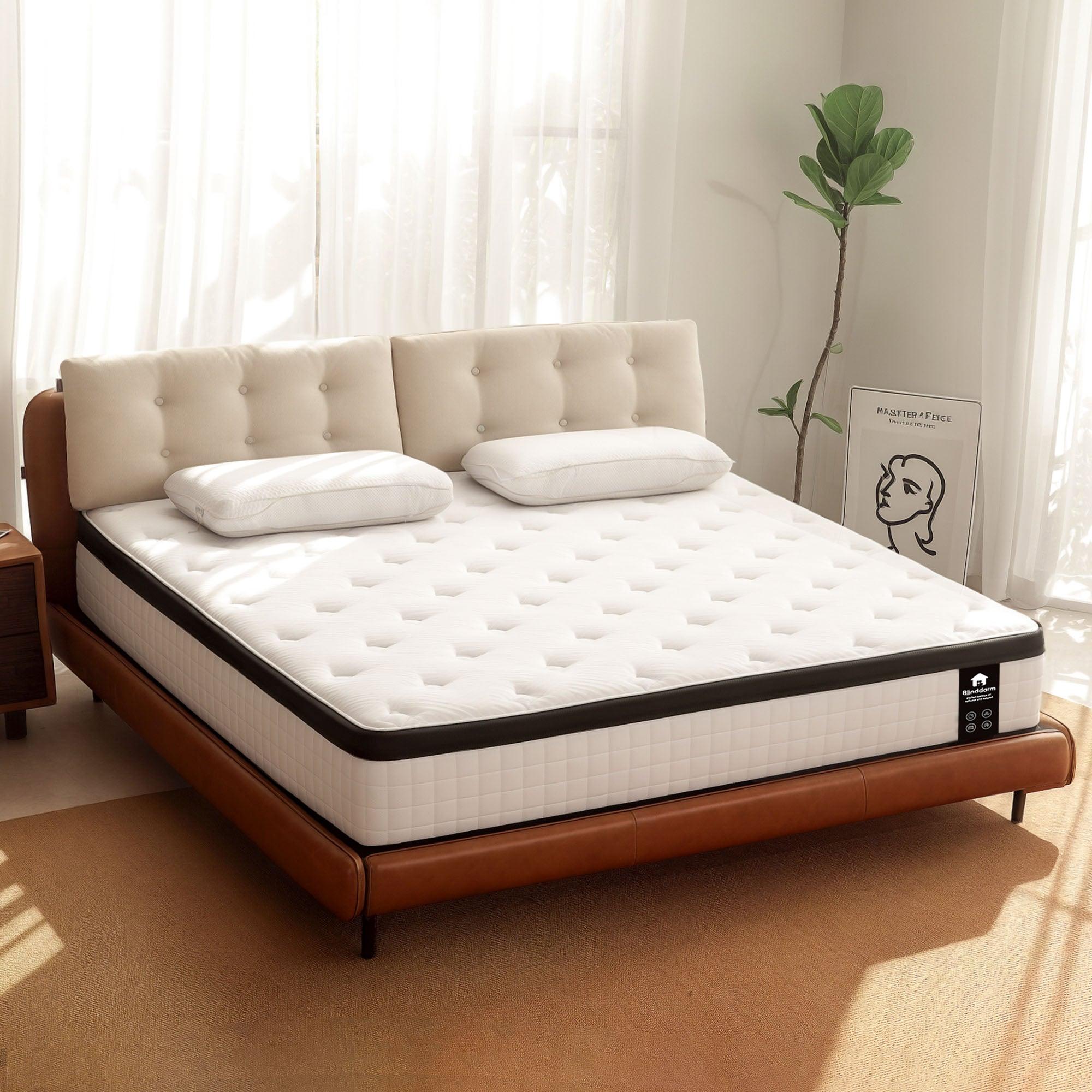 Blinddarm 12" Hybrid Memory Foam Mattress, Medium Firmness, Mattress in A Box, CertiPUR-US - Blinddarm