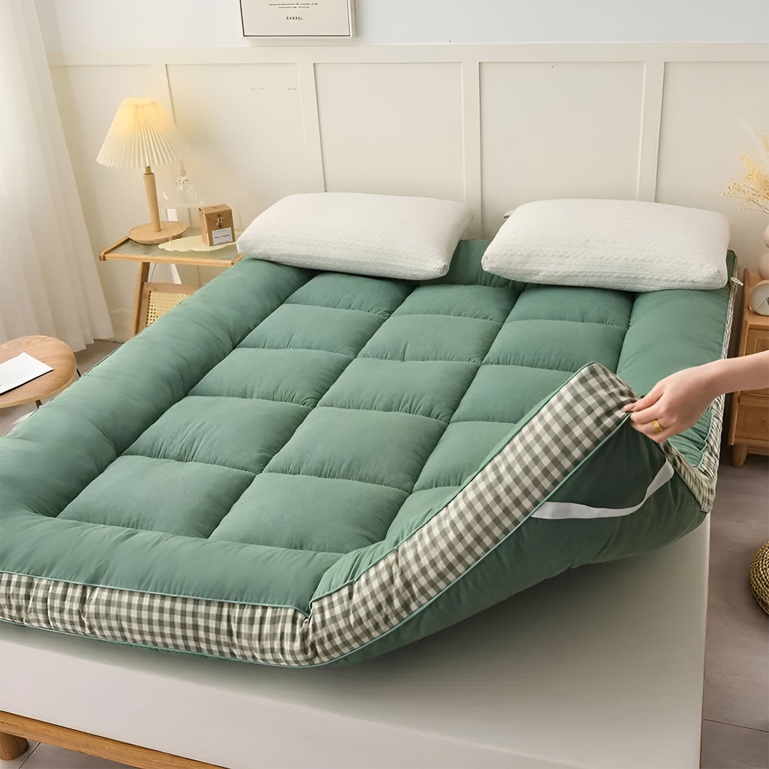 Blinddarm Foldable Bed Mattress Japanese Floor Futon Mattress Portable Tatami Mat Sleeping Pad for Guest Room Dormitory