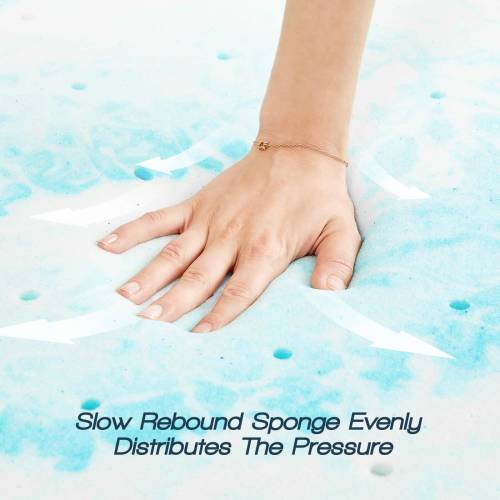 Blue and White Patterned Mattress Topper